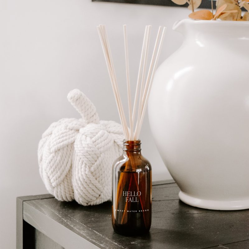 R117A HELLO FALL AMBER REED DIFFUSER INFINITY HOMES MAY 2023 SWEET WATER DECOR 6