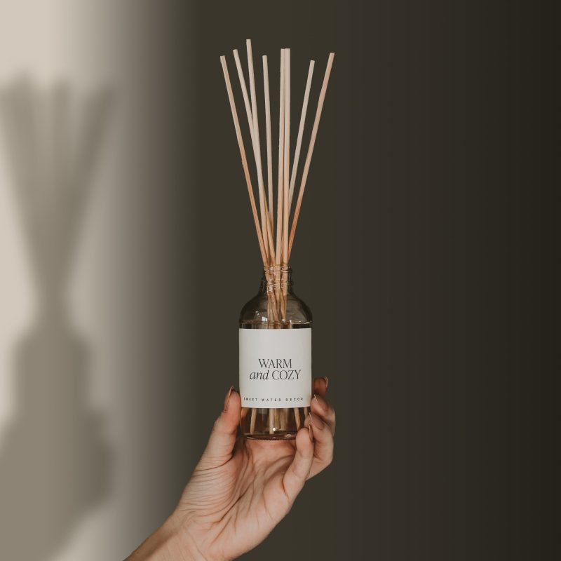 R132C WARM AND COZY CLEAR REED DIFFUSER SOONA MAY 2023 SWEET WATER DECOR 4