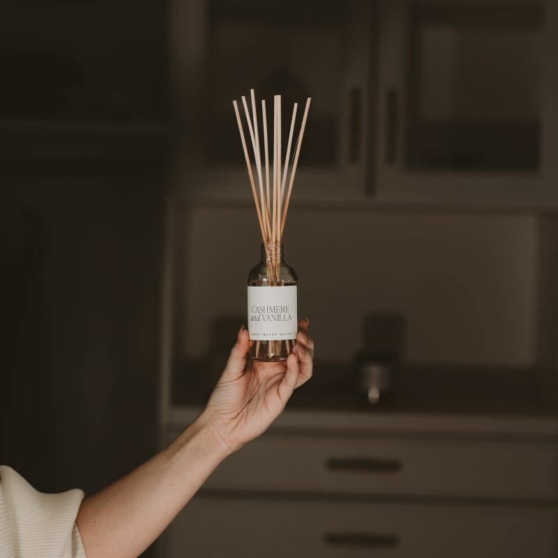 R157C CASHMERE AND VANILLA CLEAR REED DIFFUSER INFINITY HOMES MAY 2023 SWEET WATER DECOR 03