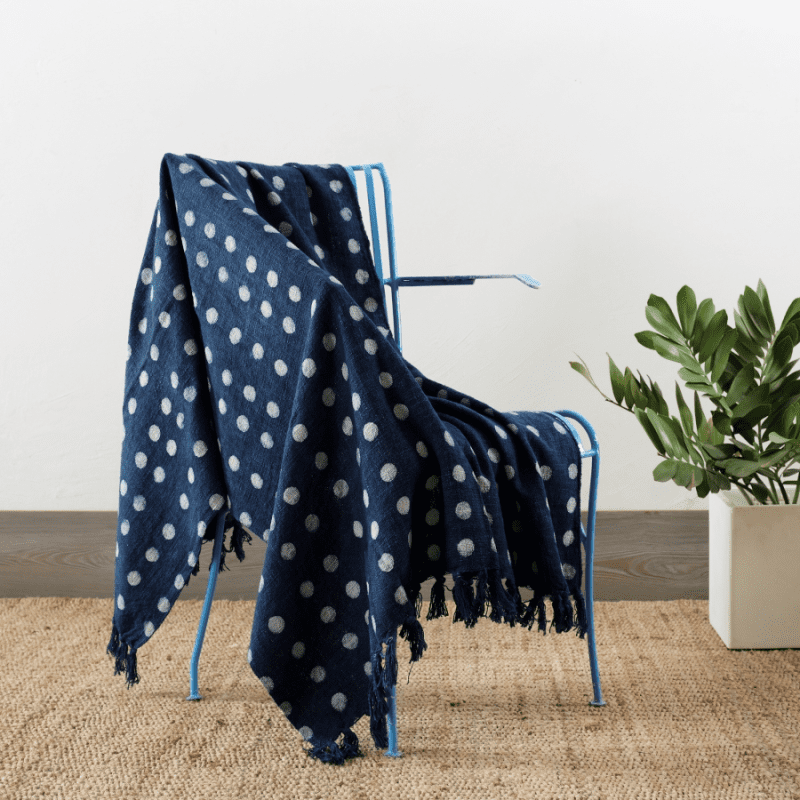 ResistDyeCottonWovenThrow PolkaDot Lifestyle