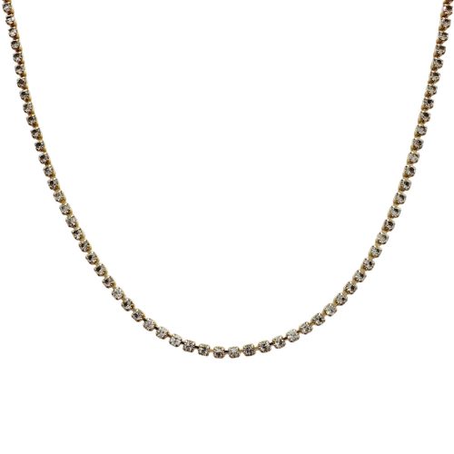 RhinestoneChainNecklaceGold1