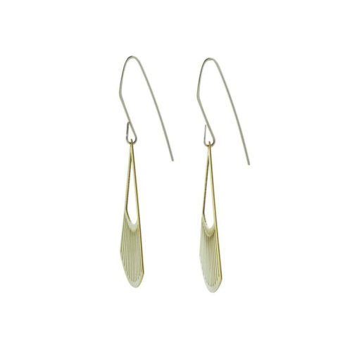 Salta fan pendant earring brass betsy iya 02