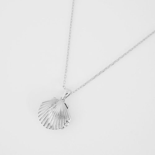 Shell Locket Necklace silver 2