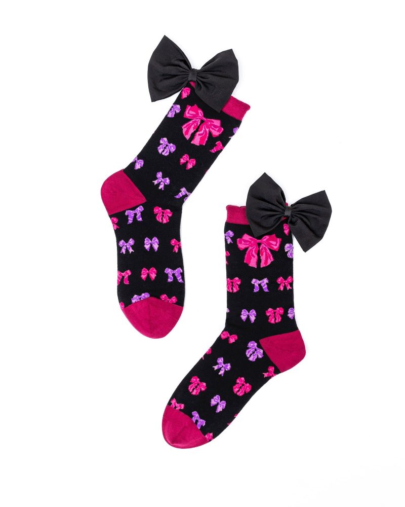 SockCandyBigBowEnergyRuffleCottonsockcutebowsocksforwomen