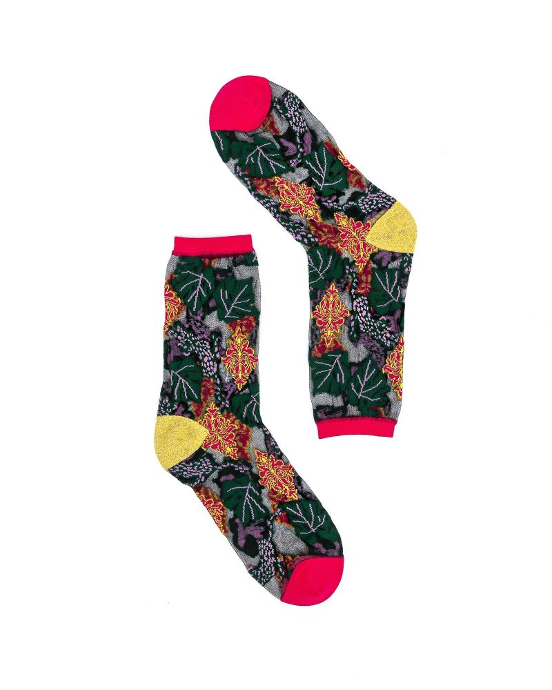 SockCandyBrocadeJaguarBlackSheerSockholidaybrocadesocks