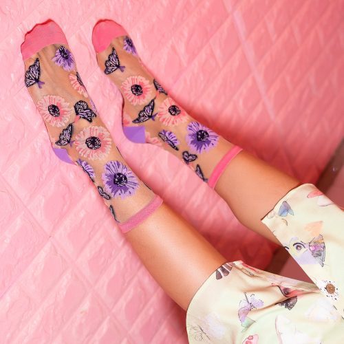 SockCandyButterflyFloralSocksSunflowersheersockswithdesigns 4bb8bd8c 789a 47dd aea8 7c54a5d17649