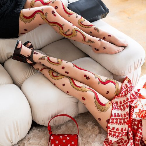 SockCandySheerDragontightssheerpatternedtightsstatementtights