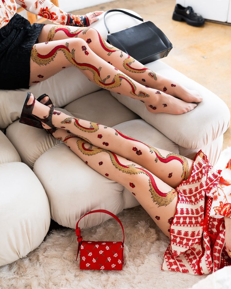 SockCandySheerDragontightssheerpatternedtightsstatementtights