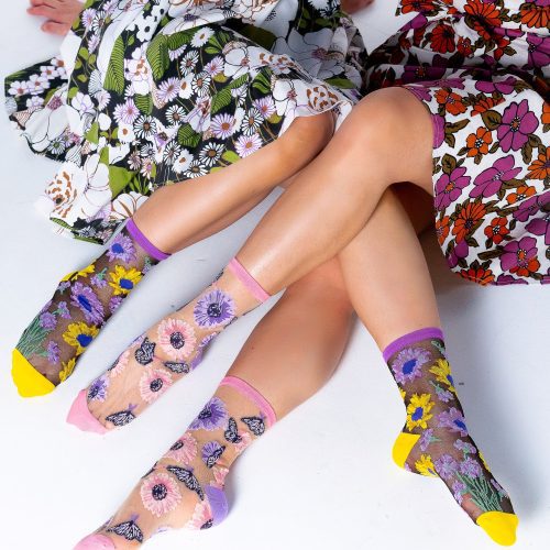 SockCandySunflowerPrintSheerSocksBundlegirlysocks2