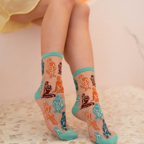 SockCandyTerracottaNakedLadiesSockssheersocksforwomenartsysheersocks