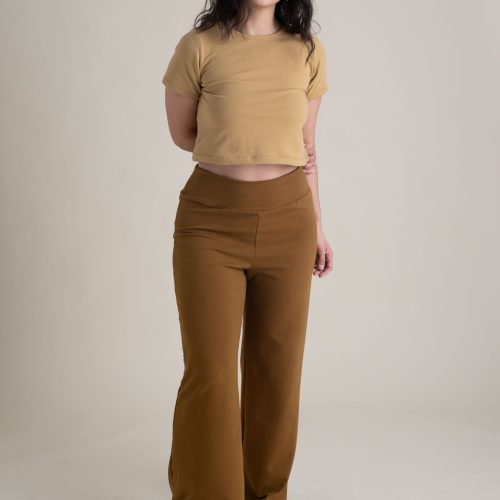 Sophie Eleanor Pant Almond French Terry 1