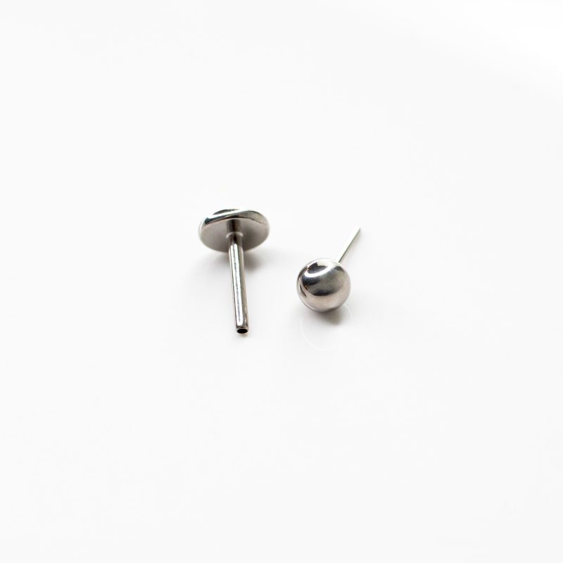 SphereFlatBackSleeperEarrings Silver 01