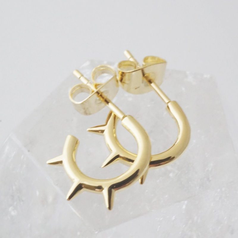 Spike Earrings Gold 4