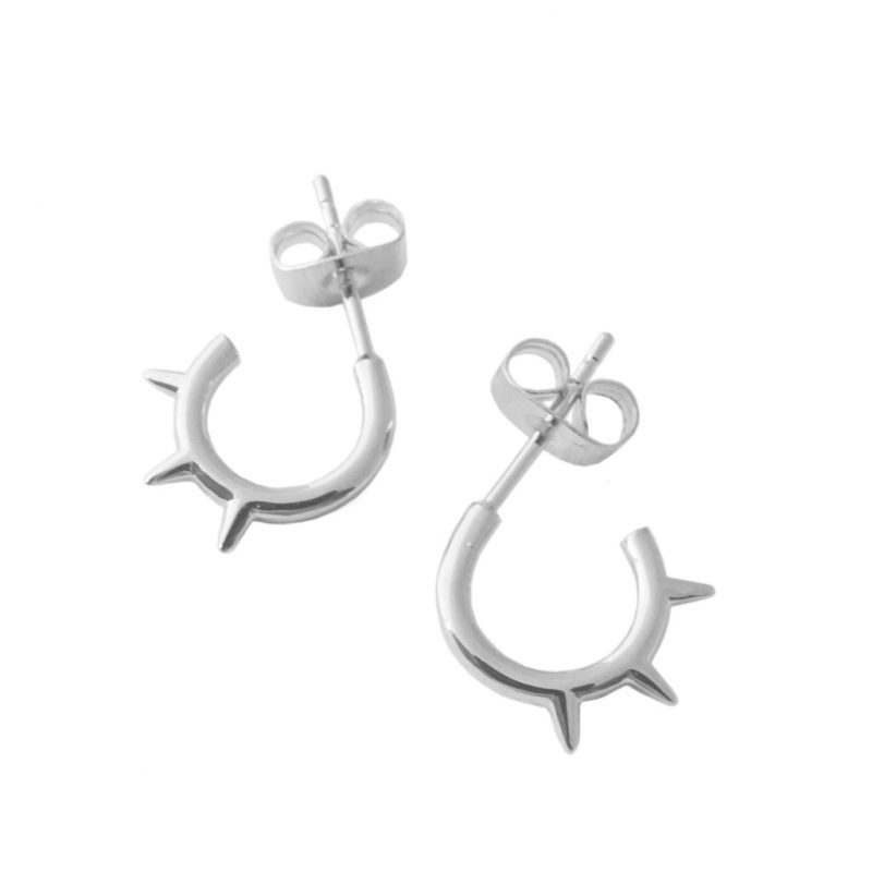 Spike Earrings Silver 1 copy