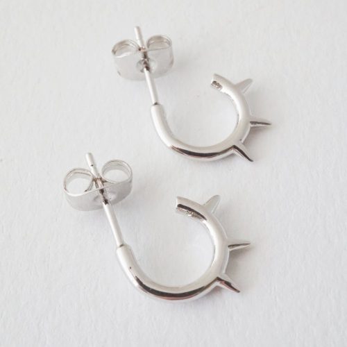 Spike Earrings Silver 2