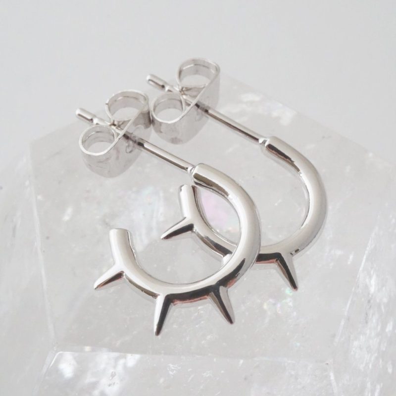 Spike Earrings Silver 4