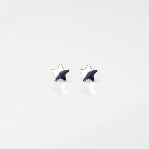 StarFlatBackSleeperEarrings Silver 01