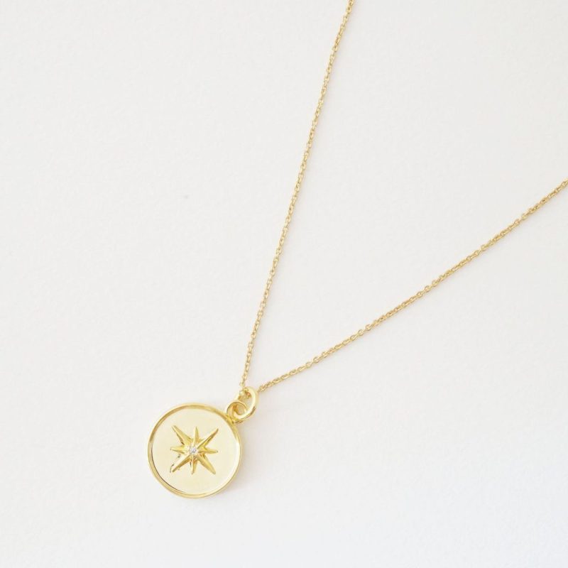 Starbust necklace gold 2