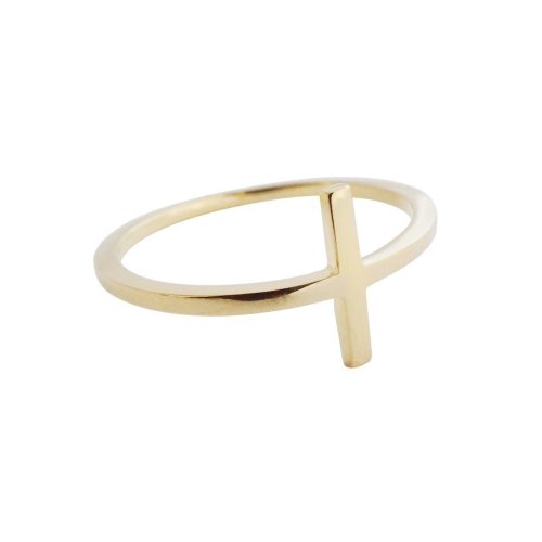 T Bar Ring Gold 1