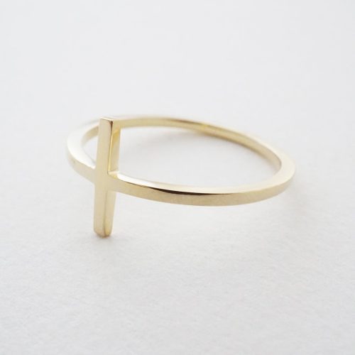 T Bar Ring Gold 2