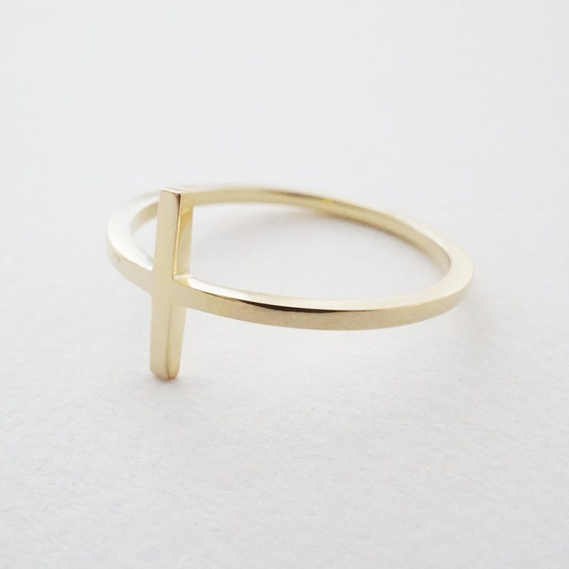 T Bar Ring Gold 2