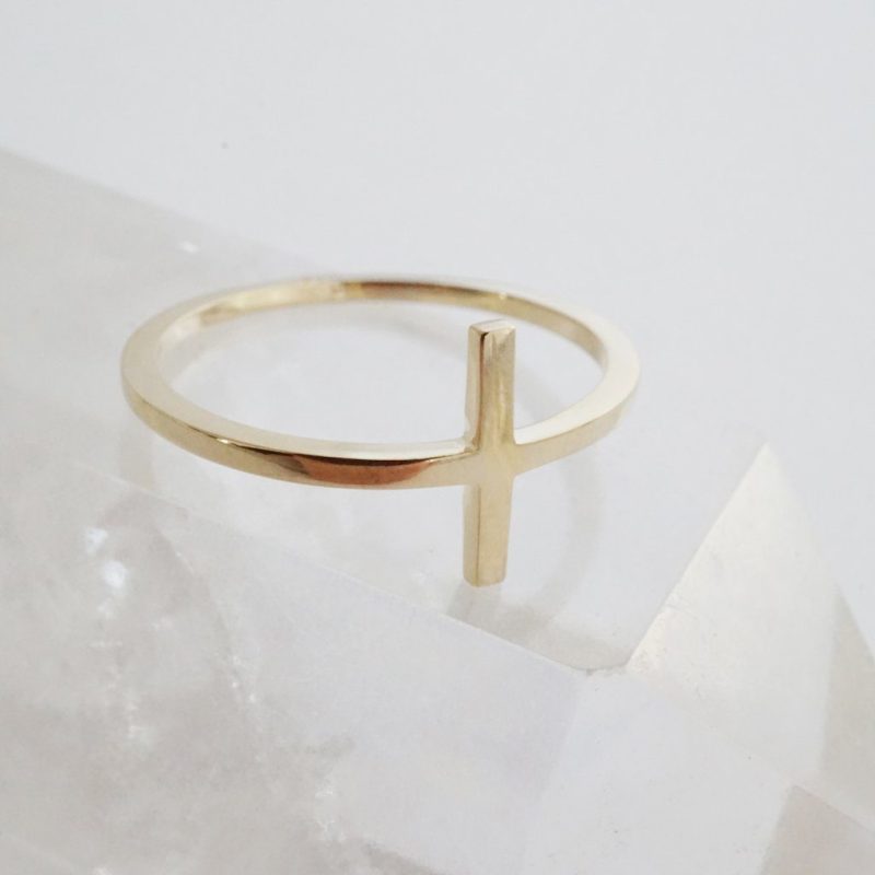 T Bar Ring Gold 3