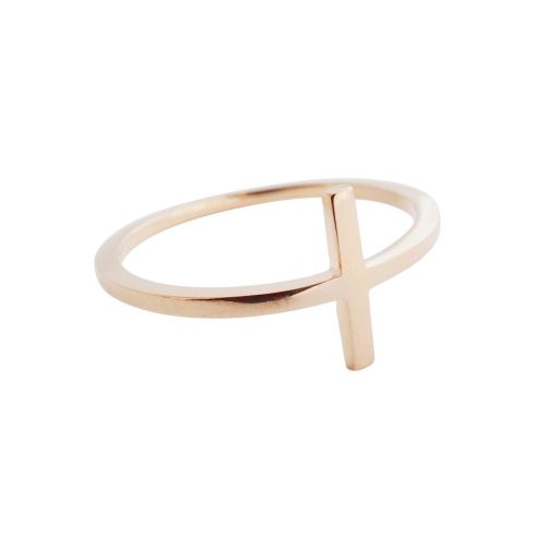 T Bar Ring Rose 1