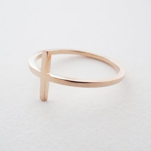 T Bar Ring Rose 2