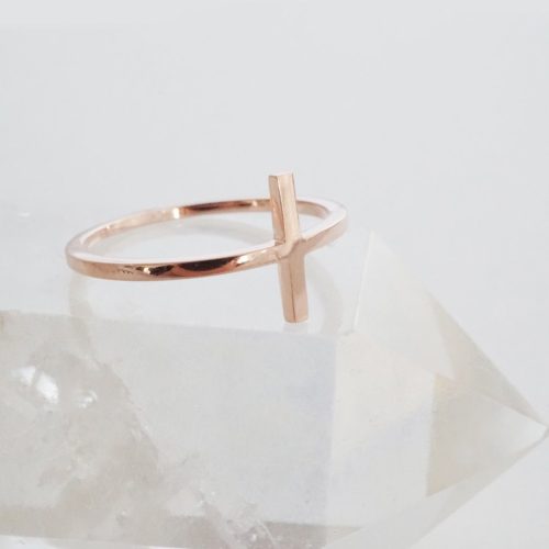 T Bar Ring Rose 3