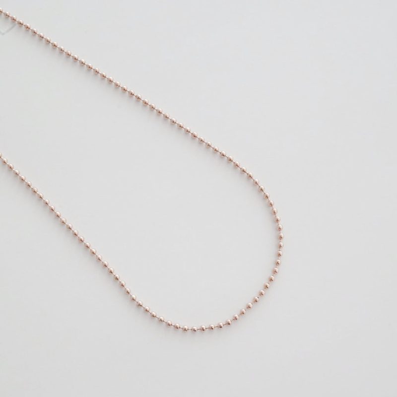 ThickBallChainNecklace 2mm rose2