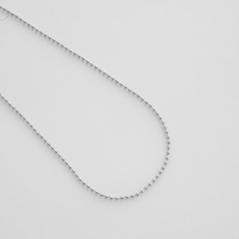 ThickBallChainNecklace 2mm silver2