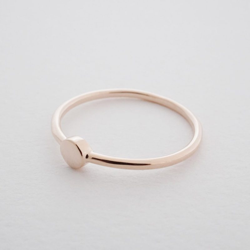 Tiny Circle Ring rose 2