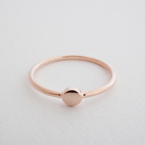 Tiny Circle Ring rose 3