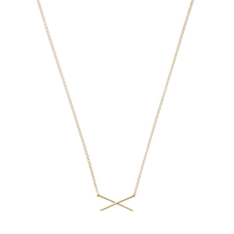 X necklace gold 1