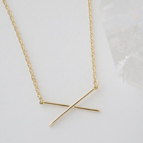 X necklace gold 3