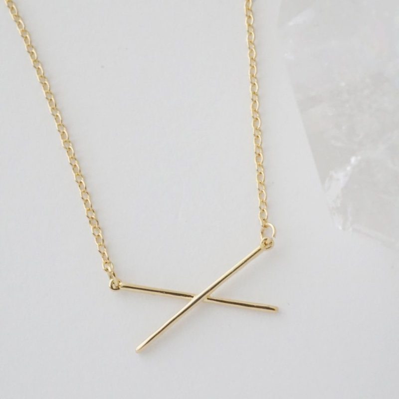 X necklace gold 3