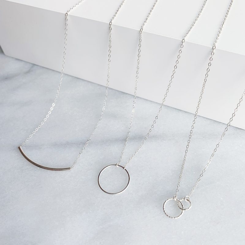 arc necklace sterling silver 1