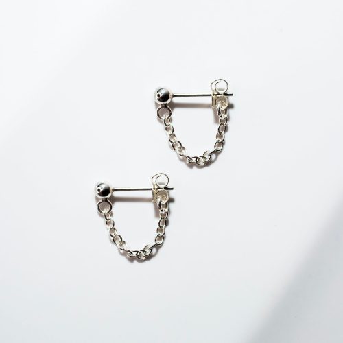 aria cuff chain earring silver fl 02