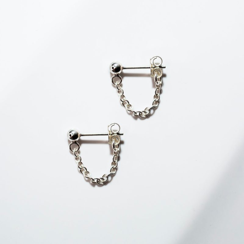 aria cuff chain earring silver fl 02