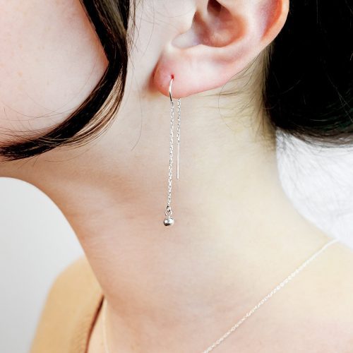 aria threader earring silver 1