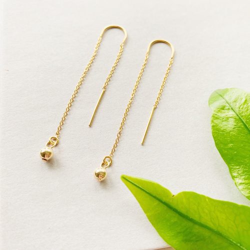 aria threader earrings gold fl2