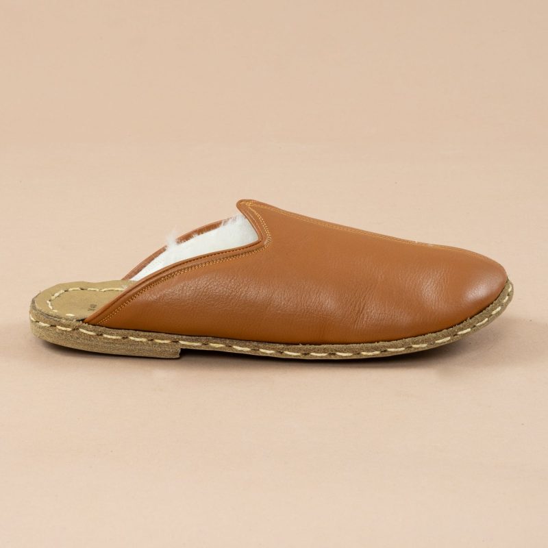 atlantis handmade cocoa brown barefoot wider turkish shearling slippers 2 7fd18e27 59fa 496c b303 5b060f9eef49