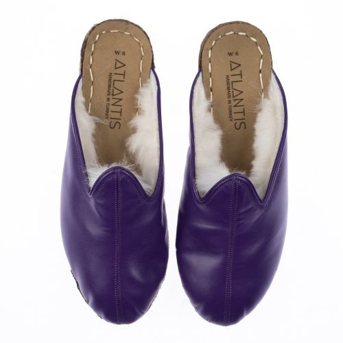 atlantis handmade shoes byzantium purple color slippers with shearling for men 9337a23a f1f6 48ea 9a0d 3413189df16e