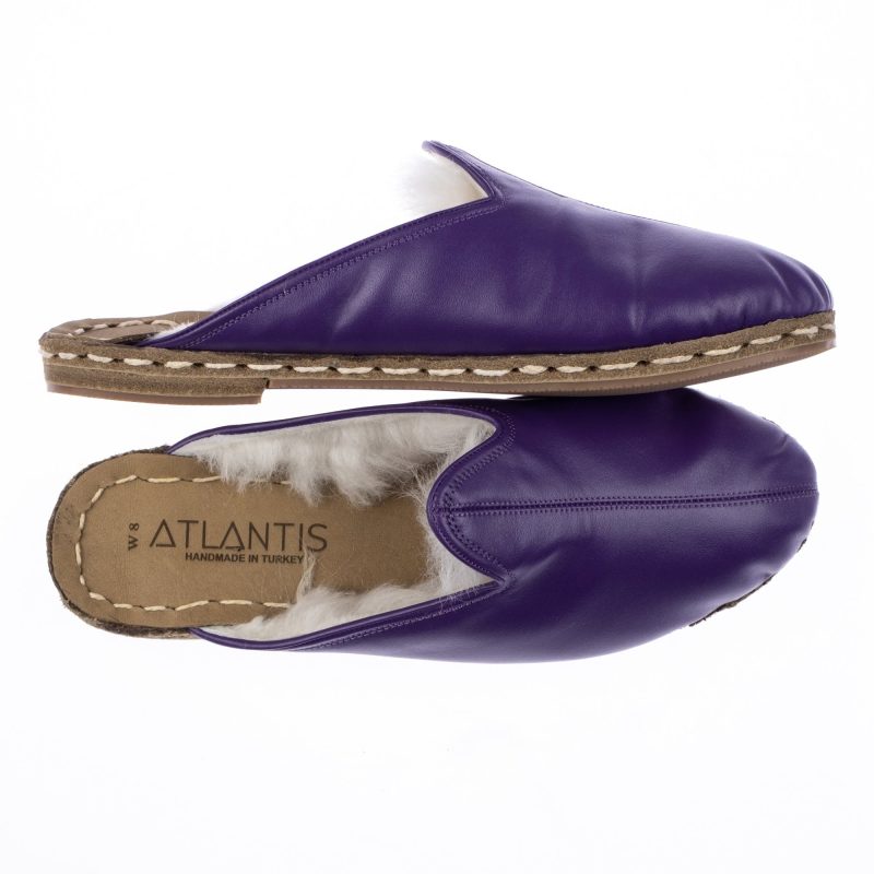 atlantis handmade shoes byzantium purple color slippers with shearling sabah slippers 516fc41d f034 4e16 9b29 e7a4f4126bf6