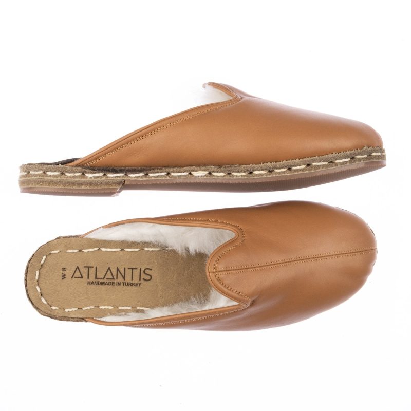 atlantis handmade shoes coconut brown slippers with shearling sabah slippers 8420f24f 4480 40a2 97cd 9bf36c07ff96