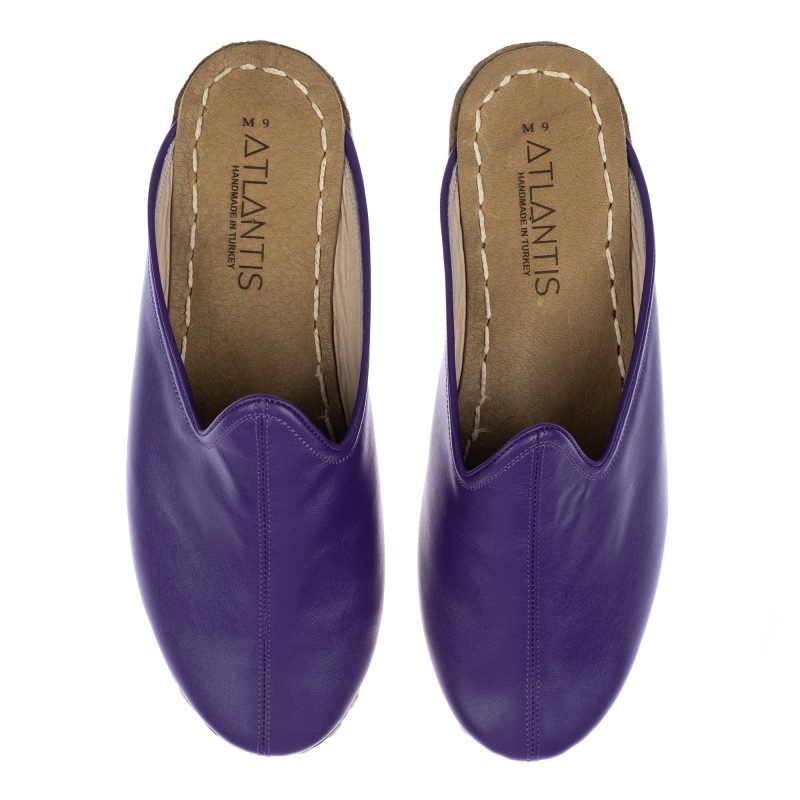 atlantis handmade shoes purple slippers byzantium for men and for women