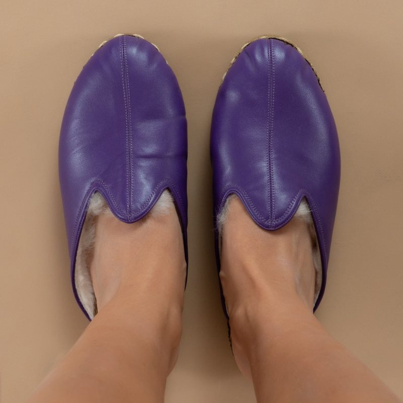 atlantis shoes slippers indoors outdoors purple shearlings fur