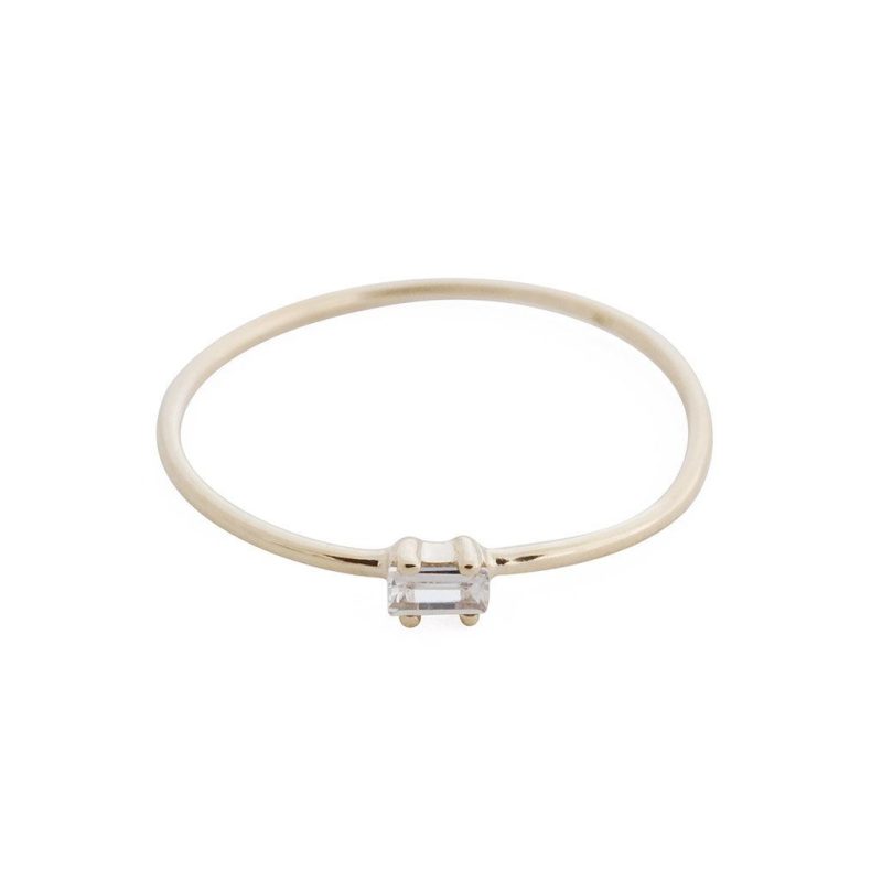 baguette ring 14k gold 1