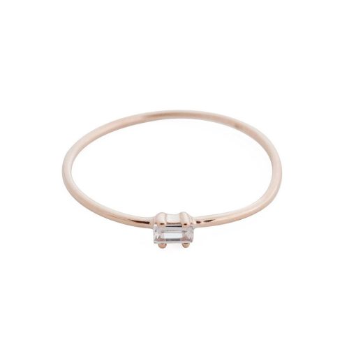 baguette ring 14k rose 1