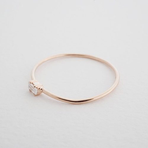 baguette ring 14k rose 2